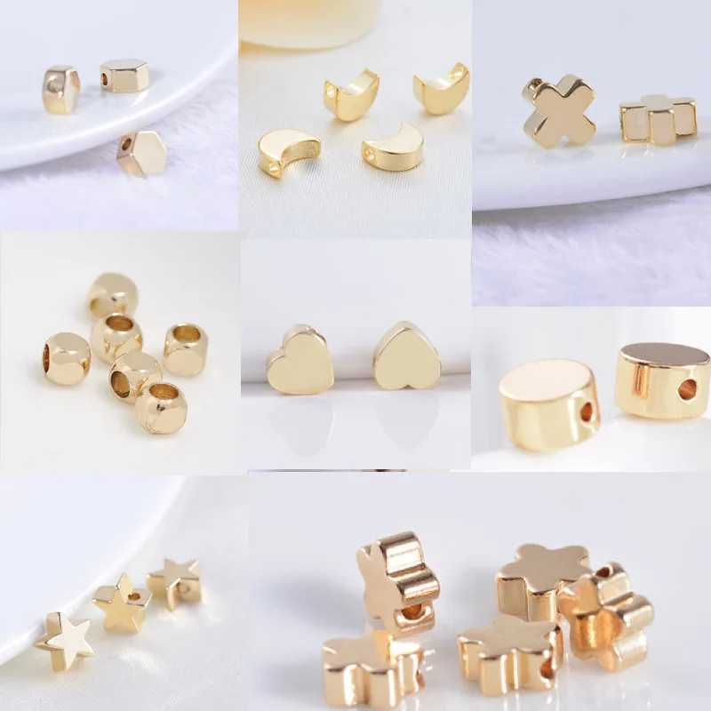 100 шт./лот медные металлические подвески в виде звезд Луны для изготовления