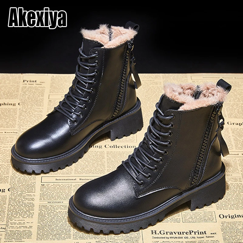 

Женские ботильоны на платформе, черные ботинки на плоской подошве, модель BC2395 на вечерние ень и зиму, 2021