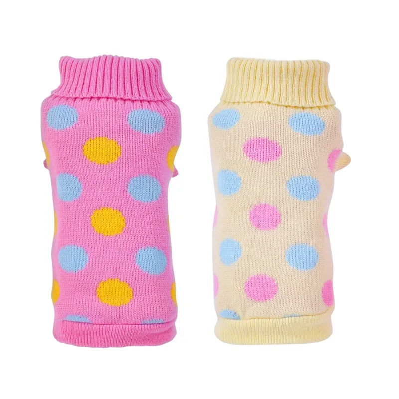 

Pet Polka Dot Sweater Winter Warm Dog Cat Jumpers Clothes Pet Coat Costume Puppy Jumper Kitten Sweater Apparel Hot sell