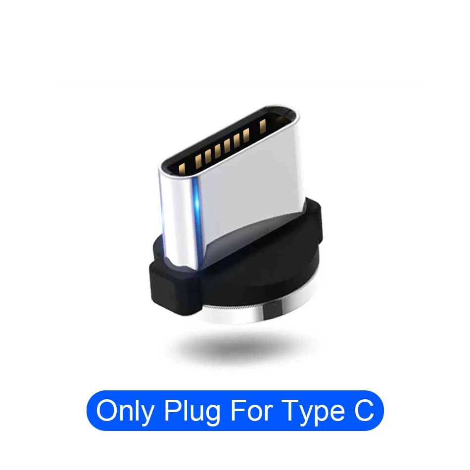 for Type c Plug Круглый Магнитная застёжка Micro USB C/Тип C/8-контактный для адаптер для Iphone USB магнит Зарядное устройство для быстрой зарядки(только в том случае, Магнитная застёжка - Цвет: for Type c Plug