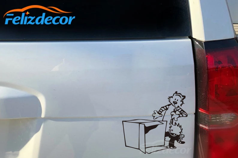 Cute Cat Mother With Baby In Study Paper Box Car Body Stickers Window Door Decal Funny Top Quality Rainproof ZP111 | Автомобили и