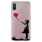 FunnyTechЧехол для Xiaomi Redmi Note 6  Note 6 Pro l граффити Бэнкси девочка воздушный шар прозрачный