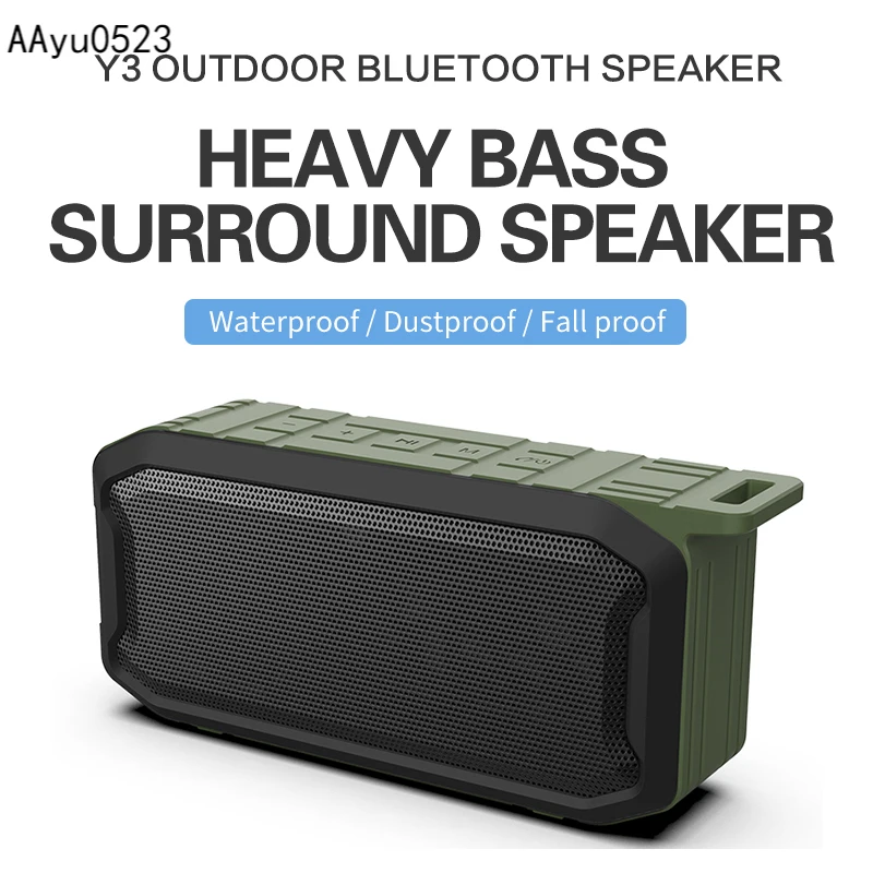 

Y3 IPX7 Waterproof Bluetooth Speaker Outdoor Wireless Bluetooth 5.0 Subwoofer U Disk Wireless Call TWS Series Audio