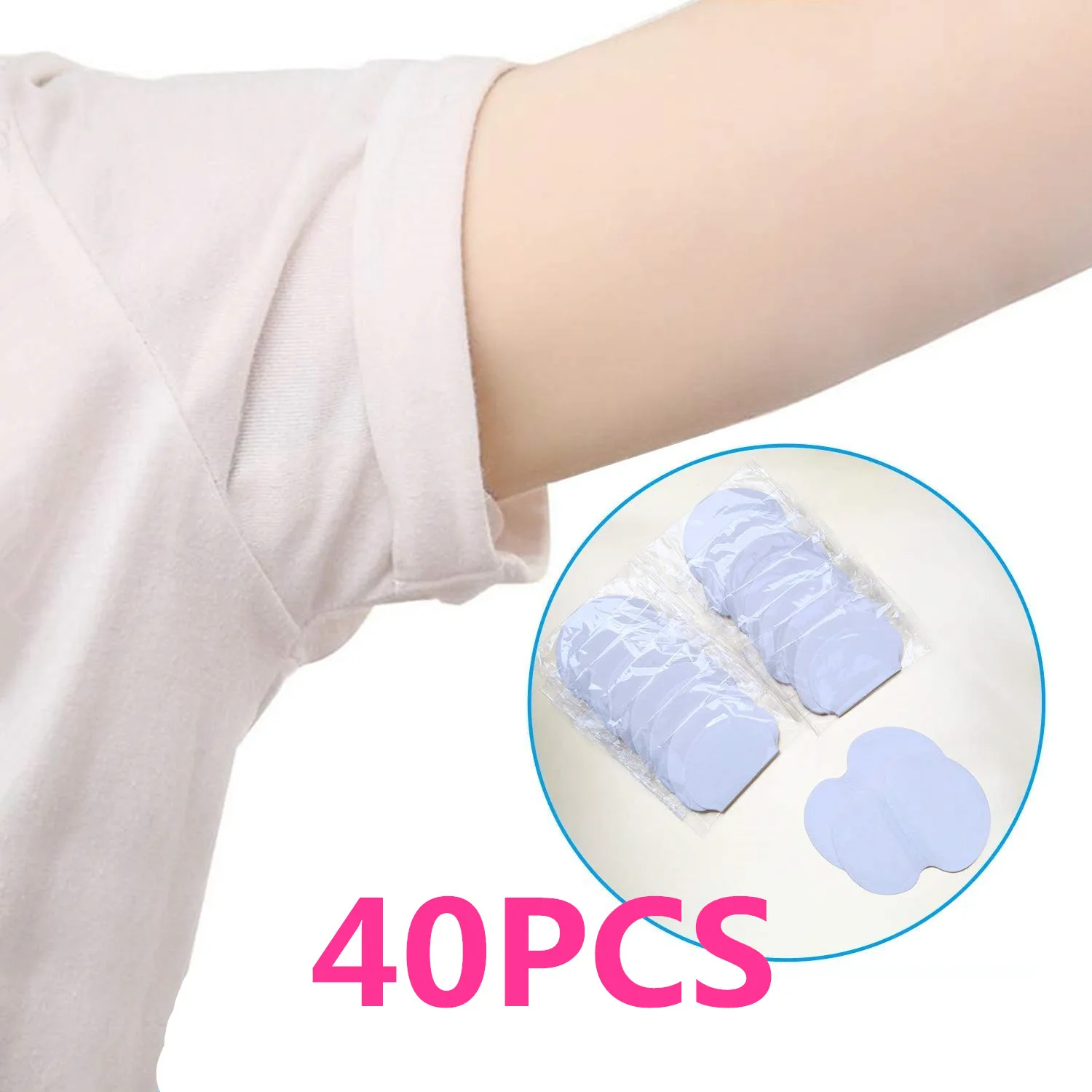 

40pcs Disposable Underarm Sweat Padsclothing Armpit Care Sweat Scent Perspiration Shield Absorbing Deodorant Antiperspirant
