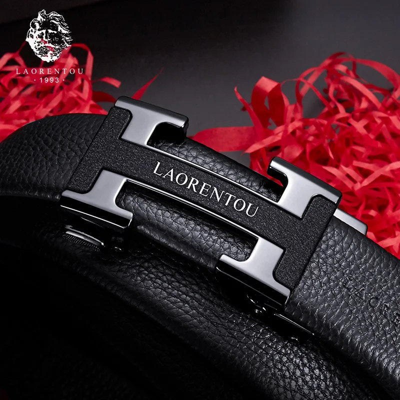 LAORENTOU мужской ремень с Т образным ремешком удобный пряжкой из спилка 20 &quotдо 44&quot
