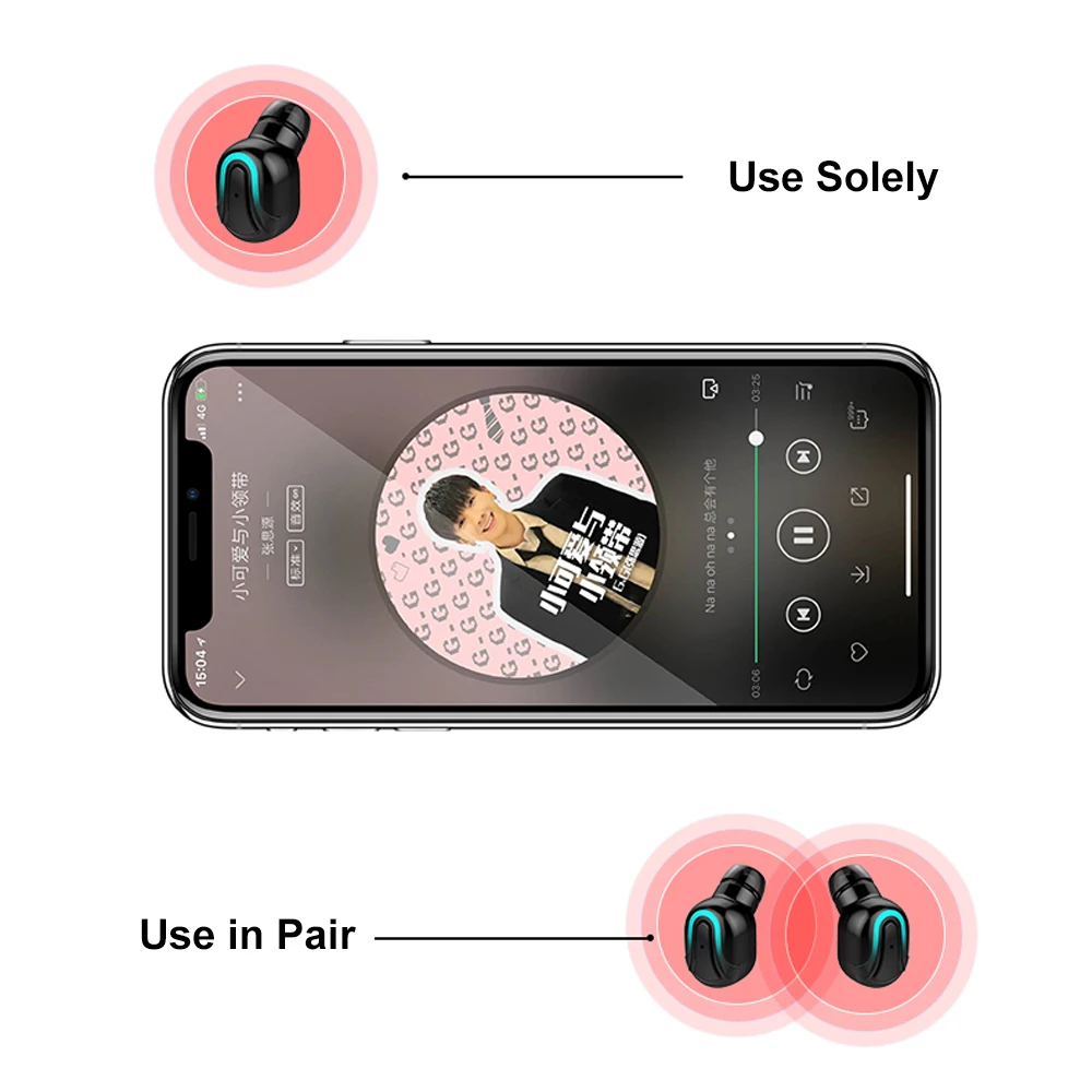 Bluetooth 5 0 наушники вкладыши TWS True Беспроводной с микрофоном стерео IPX5