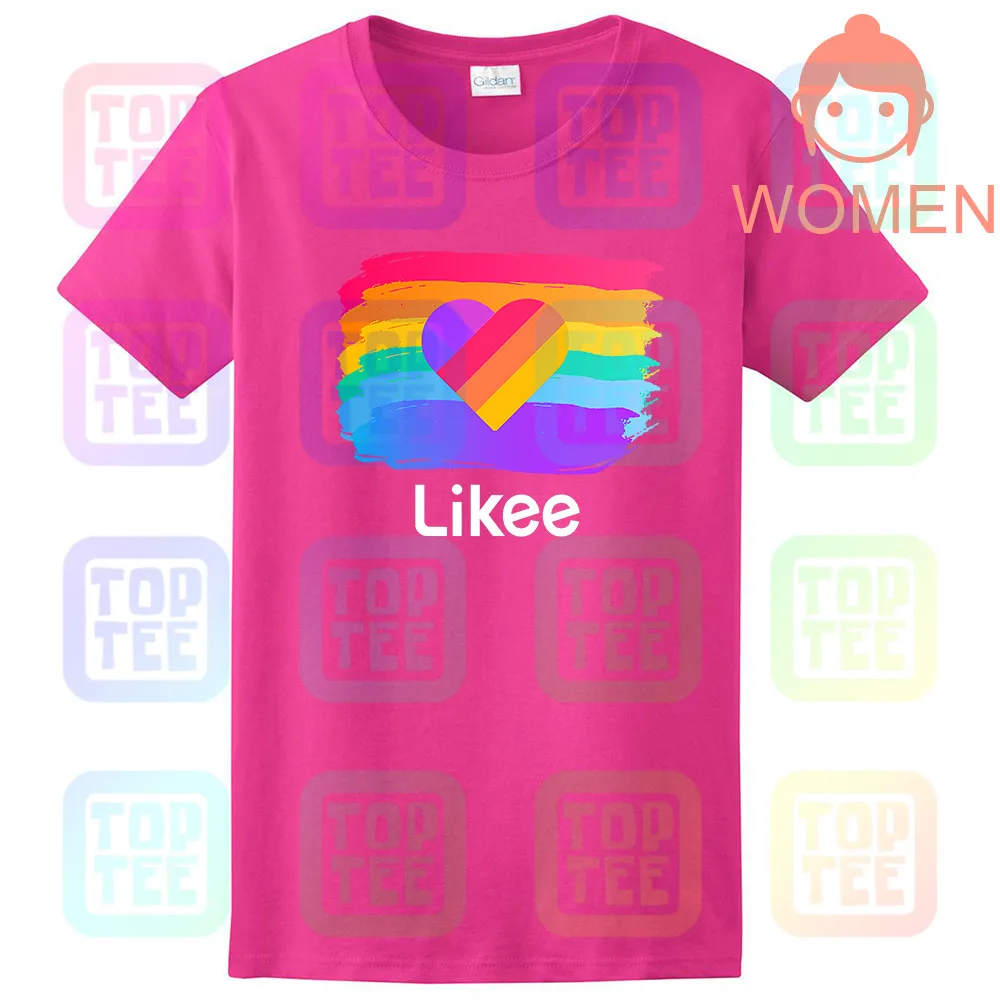 Women Rose Likee App забавная футболка Сердце футболка классная граффити уличная футболка - Цвет: Women Rose