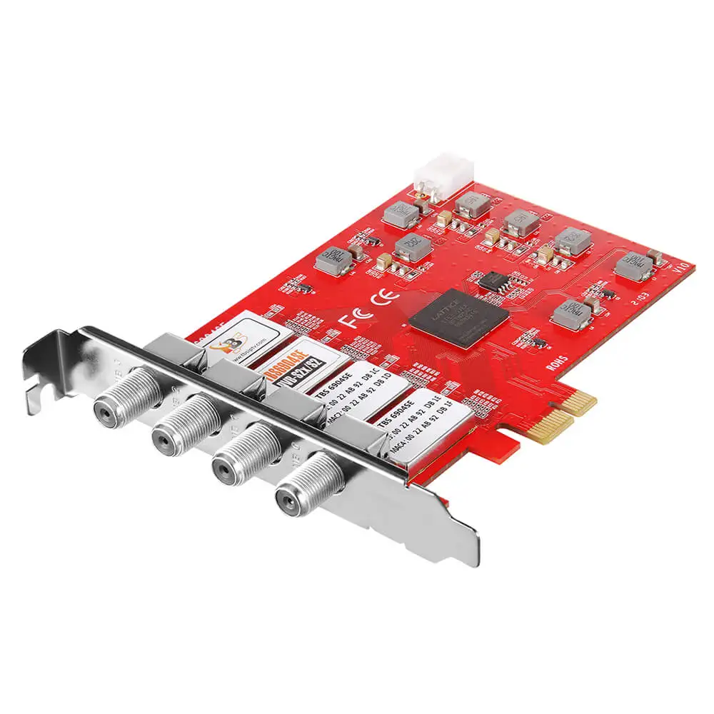 TBS6904se DVB-S S2 S2X четырехъядерный тюнер PCIe карта для просмотра и записи спутник FTA