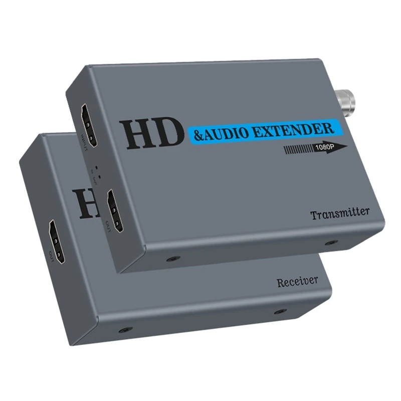 

2021 New Extension Kit 500m 1080P HD- Transmitter Receiver Signals Audio- Coaxial Extender With loop output