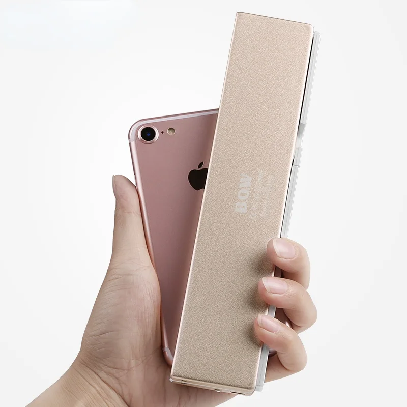 Портативная Складная ультрамаленькая Bluetooth-клавиатура тонкая светильник