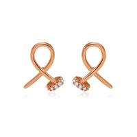 new cross earrings korean temperament diamond small earrings cold wind fashion personality earrings gifts