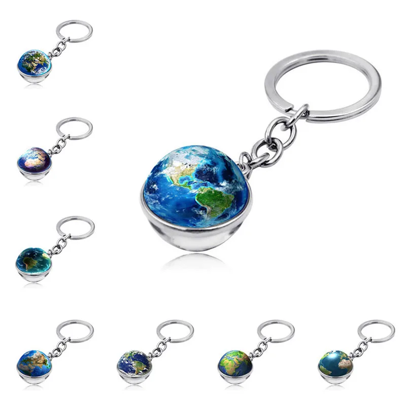 Брелок для ключей мужчин и женщин креативный двухсторонний стеклянный шар