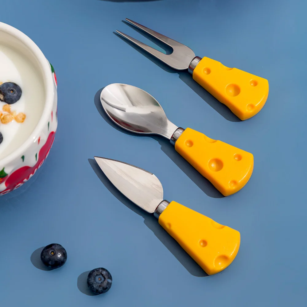 

Cheese, Fruit Knife and Fork Spoon Creative Lovely Western-style Food Tableware Butter Toast Jam Sauce with Small Knife Fork