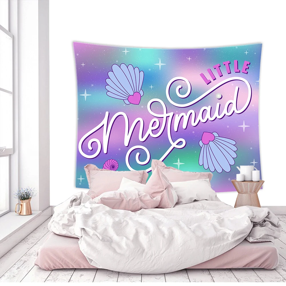 Гобелен с рисунком русалки Настенный Коврик для песчаного пляжа и пикника