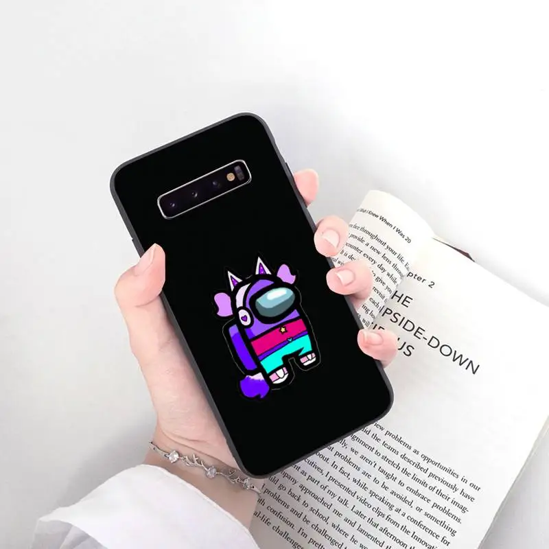 

Among Us Phone Case Black For Samsung S5 6 6Edge 7 8 9 10 10Lite 10Plus 20 20lite 20Ultra Cases