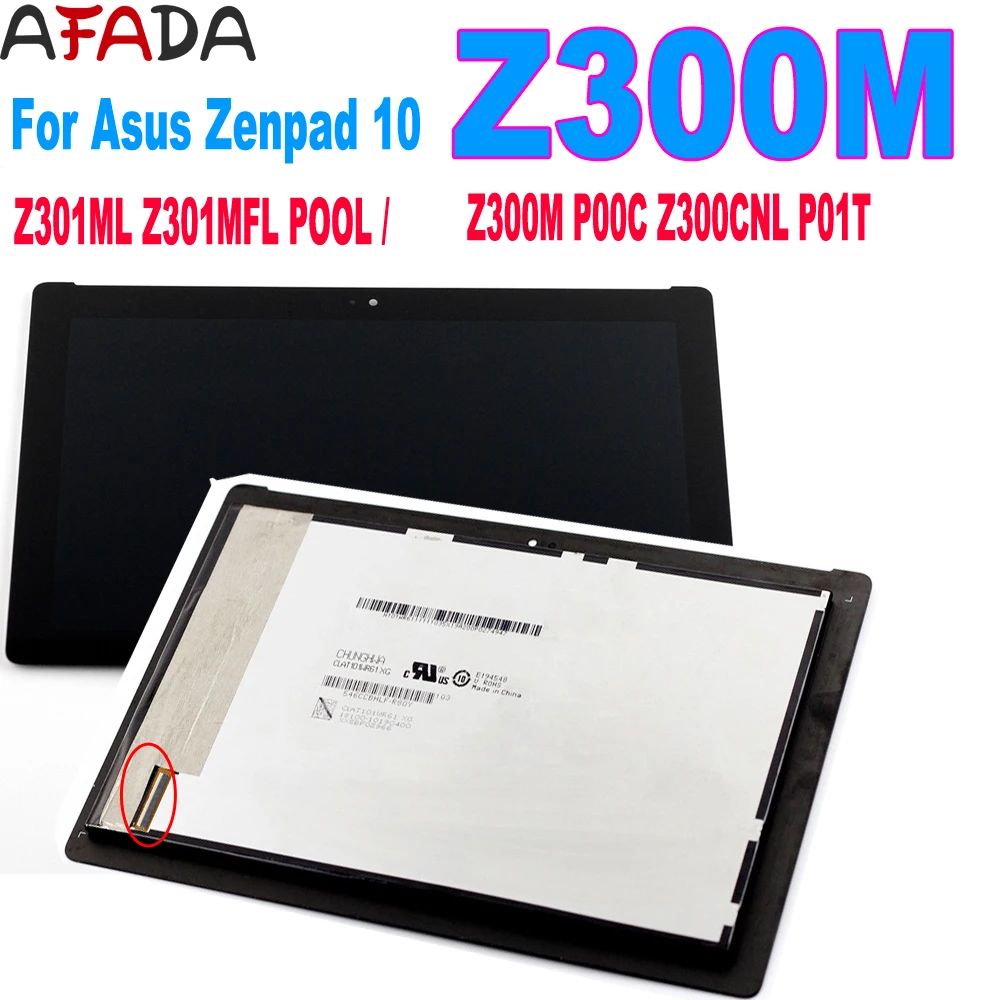 For Asus ZenPad 10 Z300M P00C Z300CNL P01T Z301ML Z301MFL P00L LCD Display Touch Screen Assembly 10.1'' Repair Parts Replacement