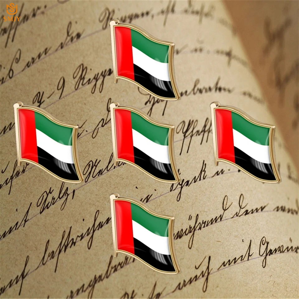5 шт. Азия редкий значок ОАЭ окрашенная брошь в виде флага рюкзак с завязкой