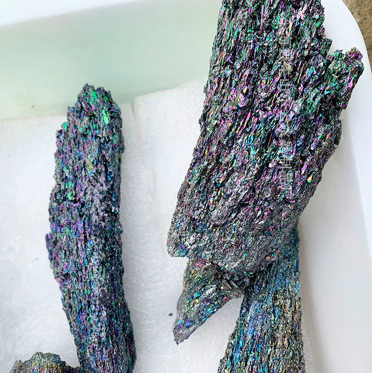 Натуральный кварцевый кристалл красочный минеральный оригинальное украшение из