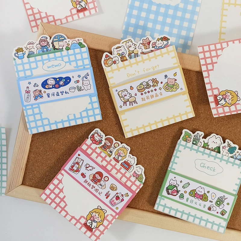 50 листов для кавайной девушки сетки Блокнот украшения Примечание Бумага в