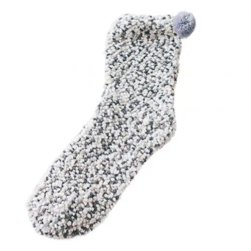 Light Grey 11,11 тренд стильные милые осенне-зимние женские теплые утолщенные эластичные носки мягкие теплые Непродуваемые домашние носки - Цвет: Light Grey