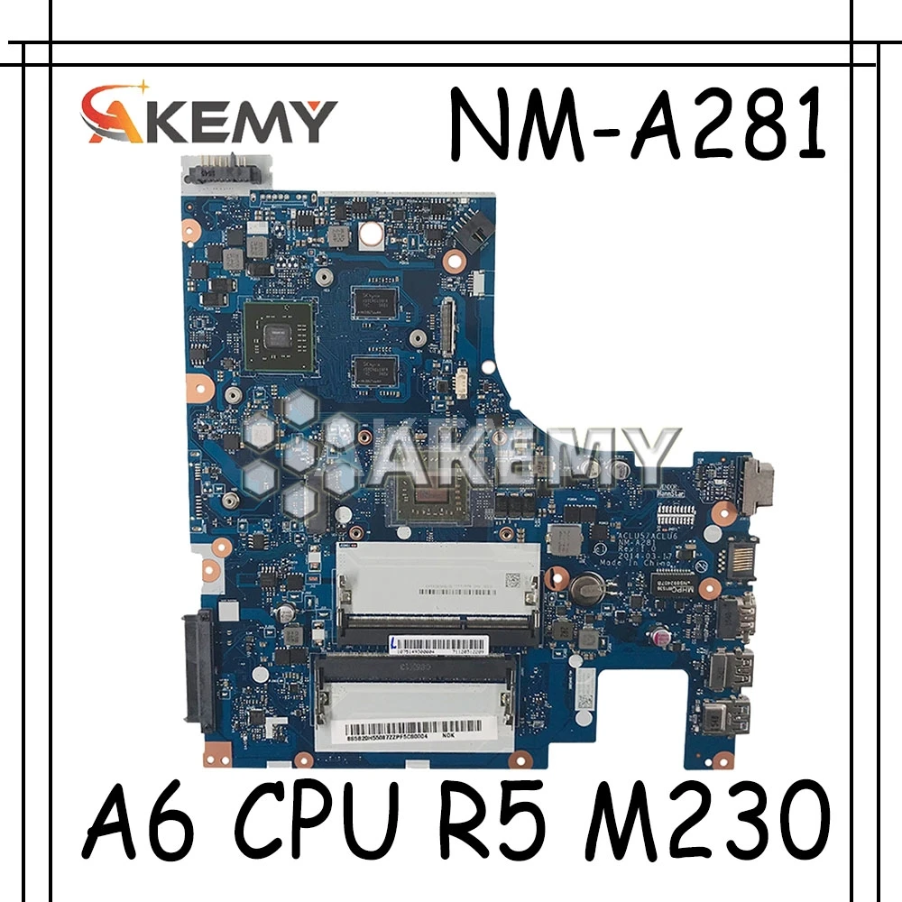 NM A281 материнская плата для For Lenovo G50 45 ноутбука ACLU5/ACLU6 с A6 CPU R5 M230 GPU тестовая работа