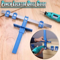 1pcs punch locator drill guide sleeve cabinet hardware jig drawer pull wood drilling dowelling hole jig furniture punching tool