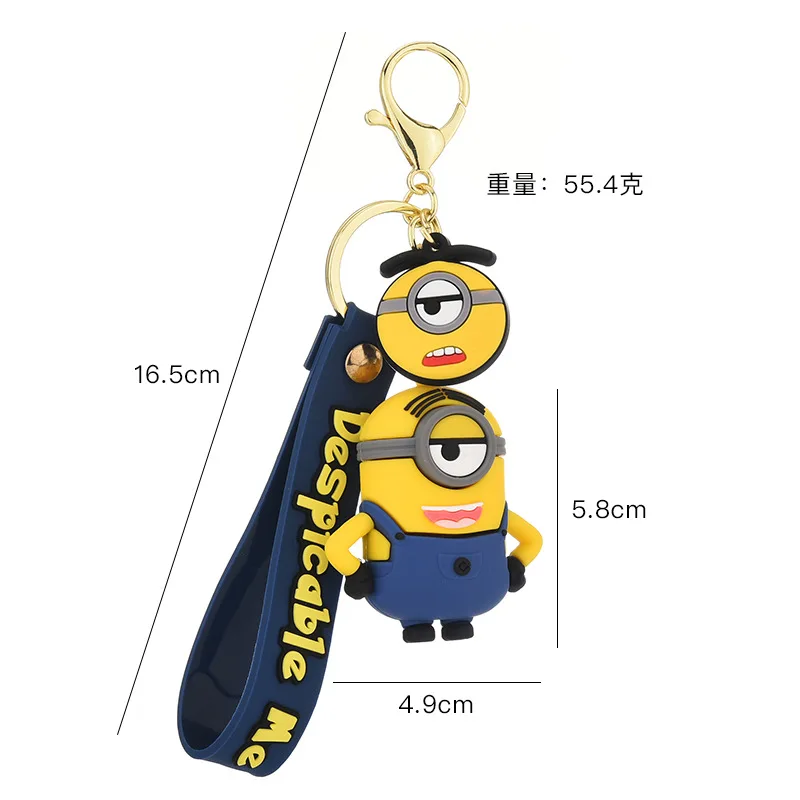 

New High Quality Cute Lovely Cartoon Miniature Keychains Toys small Man Keychain Figures Furnishing Dolls Kids Best Key ring