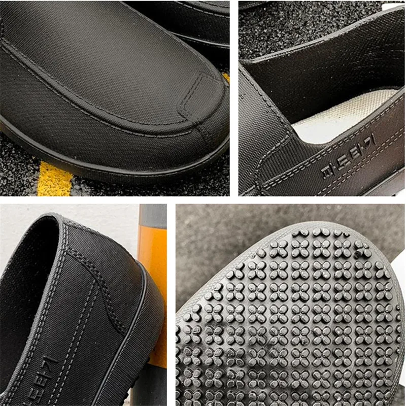 

Men's Rainy Season Outdoor Walking Waterproof Rain Boot Fashion Non-slip Kitchen Work Shoes Fishing Car Wash Low-cut Rubber Shoe