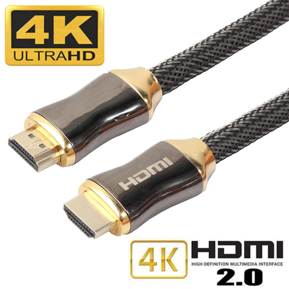 Высокая скорость V2.0 HDMI кабель 4K * 2K Кабель папа 3D 1080P 1 м 2 3 5 10 для PC PS3/4 проектор HDTV 4