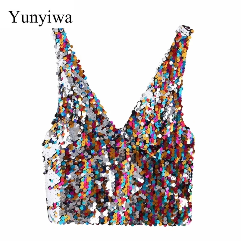 Новинка 2020 Женская Сексуальная Блузка с глубоким v образным вырезом украшенная