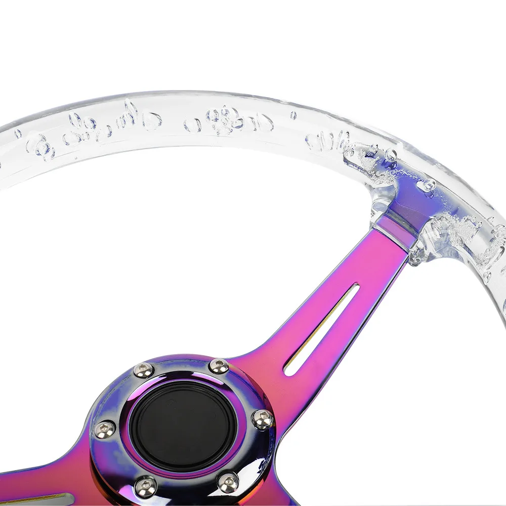 

Car racing steering wheel acrylic crystal transparent bubble racing competition steering wheel modification