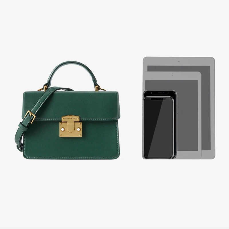 CHARLES＆KEITH Новинка на Лето CK2-50701039-3Женская Сумка Плечо Металлическая Пряжка