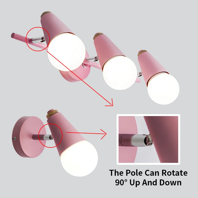 Настенный светильник EL из кованого железа в скандинавском стиле настенная лампа