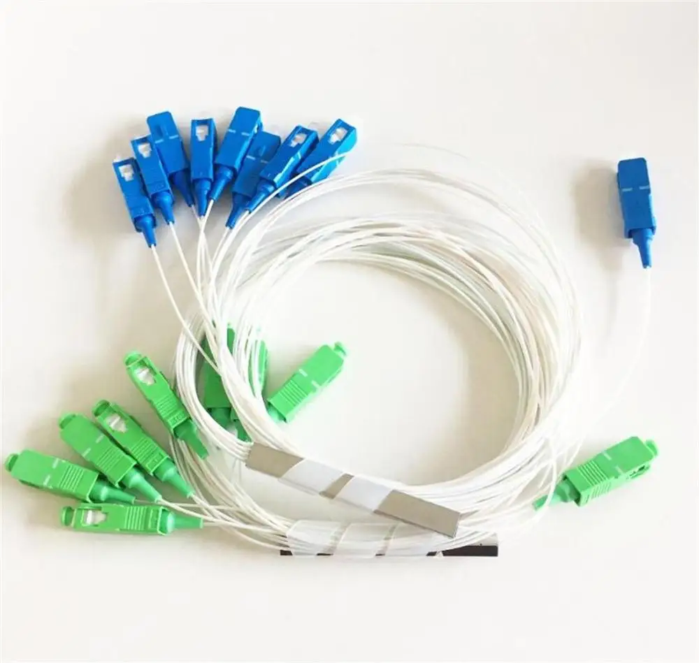 Оптоволоконный ПВХ ПЛК-Сплиттер FTTH SC APC 1x8 0 9 мм 1:8 сплиттер 10 шт. | Мобильные