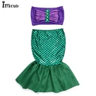 ImCuteКоллекция 2020 года, брендовая одежда для детей комплект для купания для девочек, одежда для купания с изображением русалки купальный костюм детский купальный костюм для маленьких девочек с рисунком рыбьей чешуи, От 2 до 7 лет