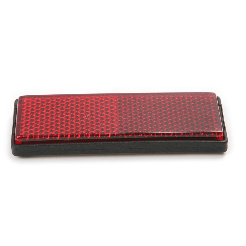 

4x Car Motorcycle Truck Reflective Plate Sticker Red Plastic Sheeting For Safety Warning 87*32*11mm