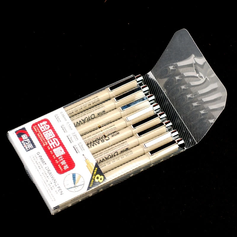 8 шт./компл. иглы пера дизайн эскиз ход ручка комических аниме Водонепроницаемый