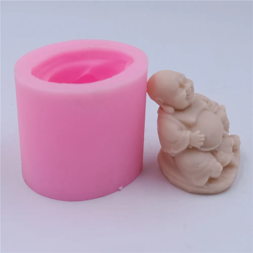Китайский Будда мыло свечи силиконовые формы для мыла 3D формы для шоколадной глазури гипсовый воск расплава формы