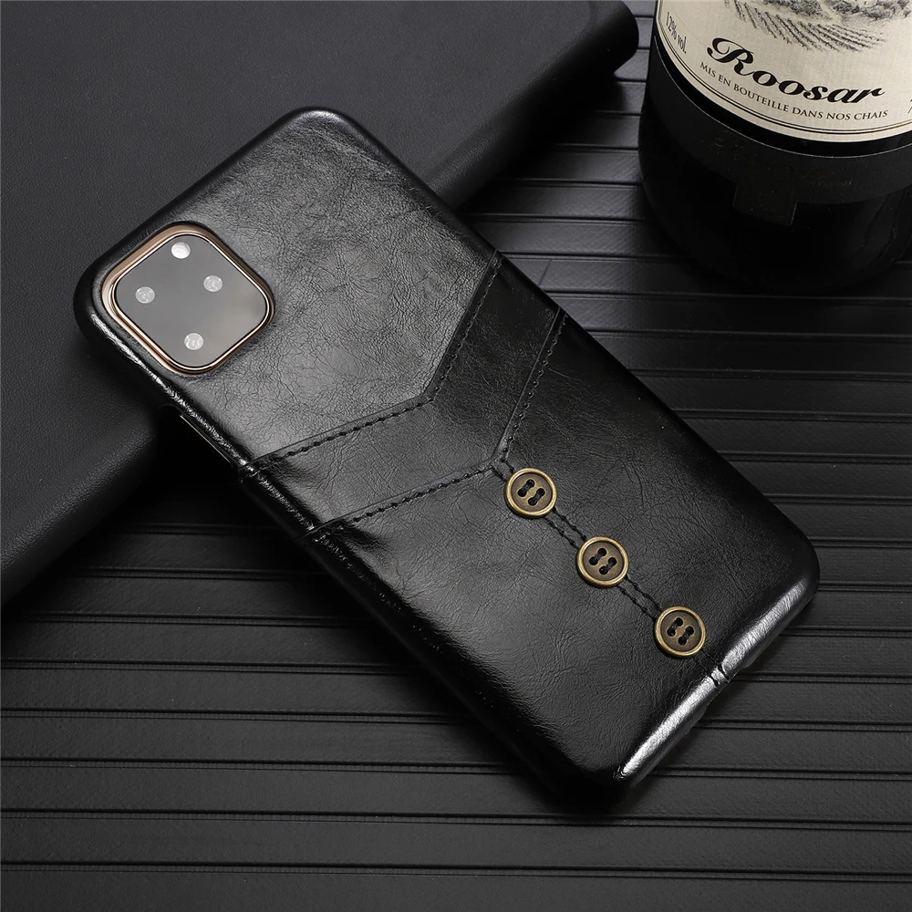 Чехол для телефона из искусственной кожи в стиле ретро KEYSION iPhone 11 Pro Max чехол с
