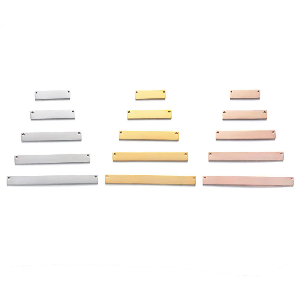 

Нержавеющая Сталь до зеркального блеска прямоугольник кулон 5x1 5/20/25/30/40 мм Пустой Бар два отверстия в сторону, аксессуары к ювелирным украше...