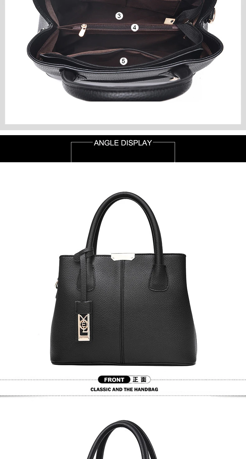 Bolsa feminina роскошные сумки из натуральной кожи для женщин из искусственной кожи сумки от известных дизайнеров; большая сумка на плечо сумка-тоут сумка через плечо в винтажном стиле сцепления мешок Черная кожа сумка
