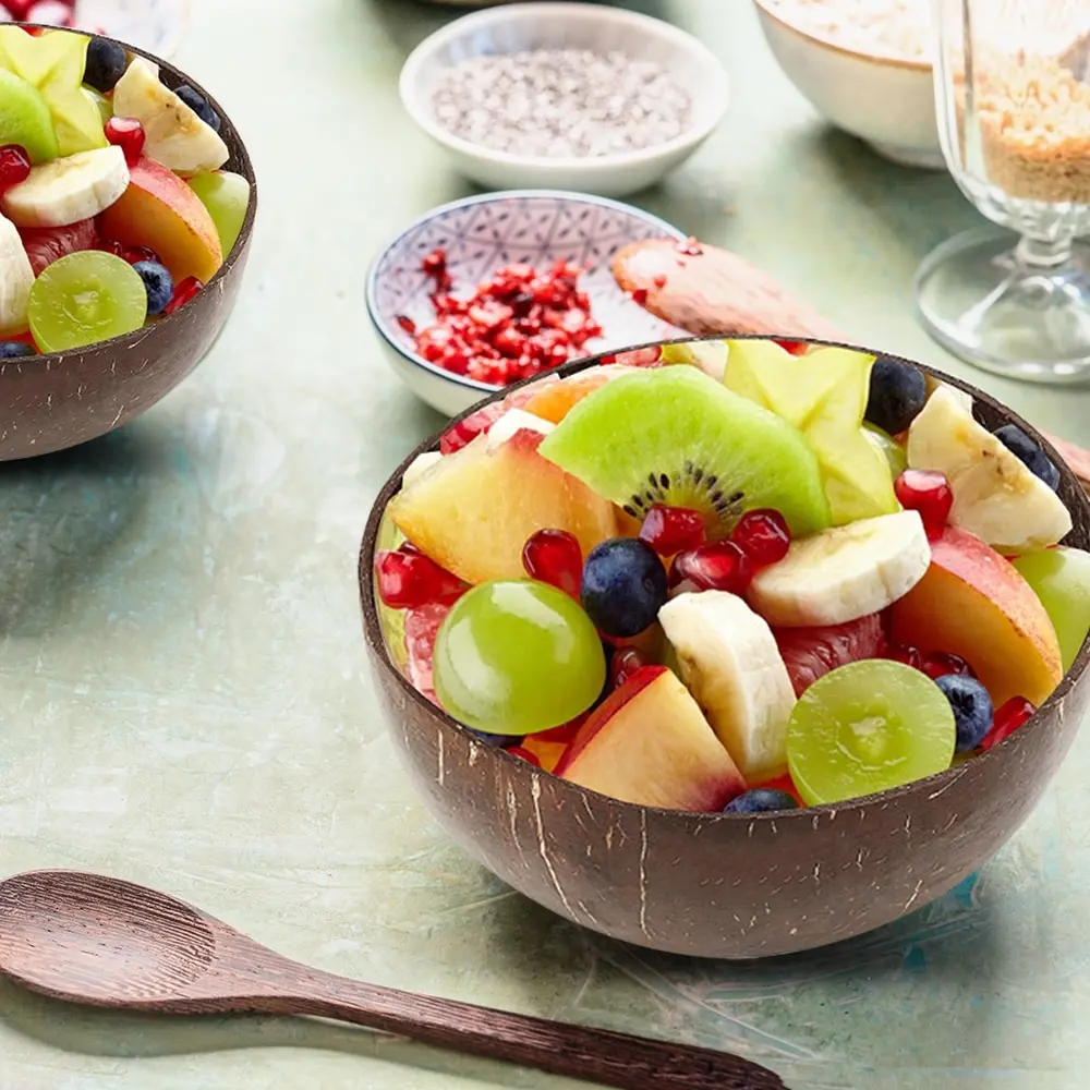 Чашка в виде кокоса деревянные чаши риса Лапша чашки для рисового супа с