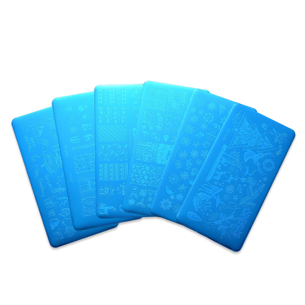 

Рождественская серия, Художественная печать, стальная пластина, снегоформа, печатная пластина для ногтей, технические пластины и инструмен...