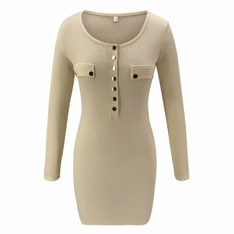 Осеннее трикотажное облегающее мини платье повседневные соблазнительные