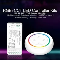 2 4g wireless dimmer kits dc12v 24v rgb cct led controller blackwhite round rainbow remotewifi app voice control need gateway