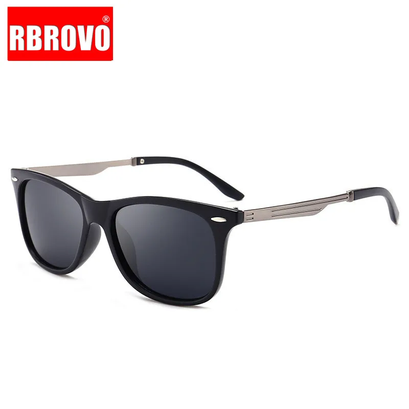 2021 поляризованные Квадратные Солнцезащитные очки RBROVO мужские брендовые