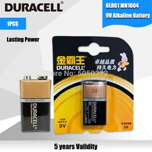 Оригинальная высокопроизводительная щелочная батарея DURACELL 9 В 6F22 PPP3 6LR61 MN1604 для MP3 Walkman беспроводной дверной звонок гарнитура