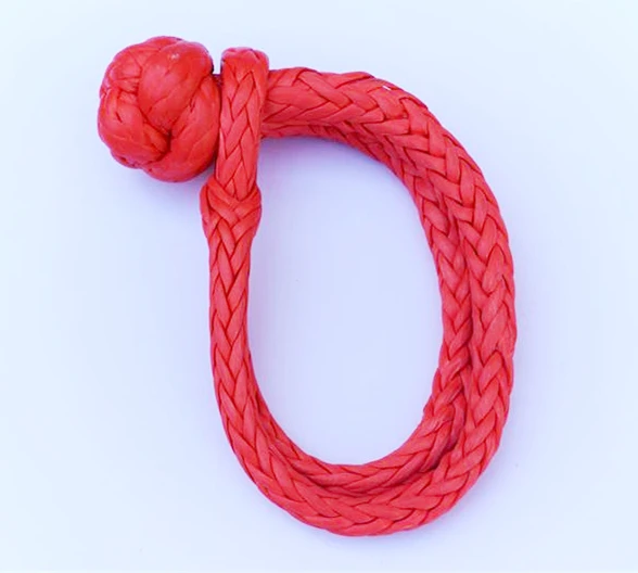 

Free Shipping Red 10mm*120mm Synthetic Soft Shackles(BS:28700LBS),UHMWPE Winch Shackle for ATV UTV SUV Offroad
