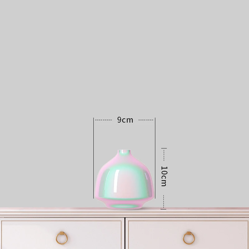 

Colorful,Ceramic,Vase For Decoration,With Artificial Flower,Home Living Room Table Decor,Decorative Figurine,Color Gradient