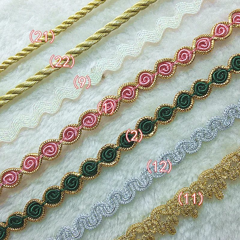 Новейшая Высококачественная лента серебристая золотистая кружевная ткань гипюр